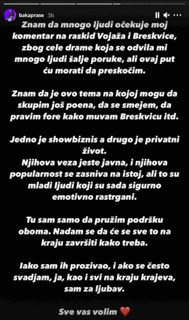 Foto: Instagram/bakaprase